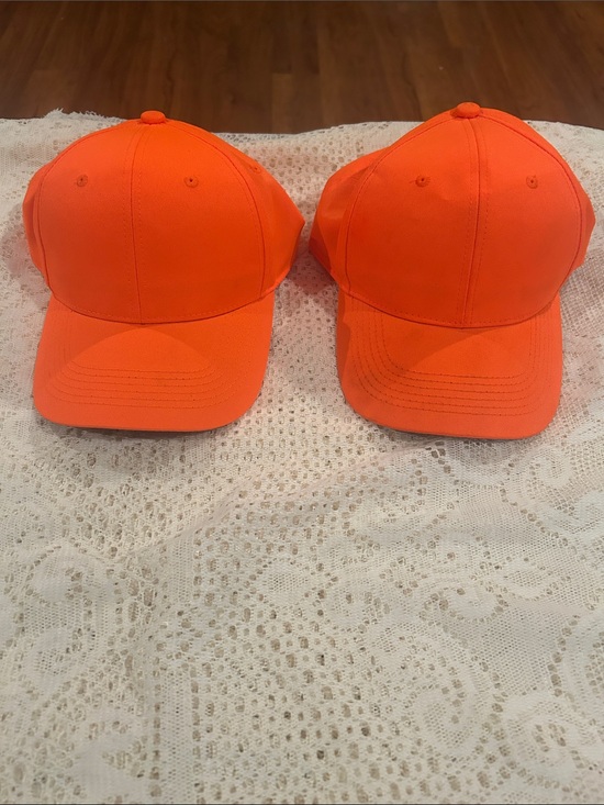 outdoor cap Other - 2 Bright Orange Baseball hat for hunters  with Adjustable Fit.